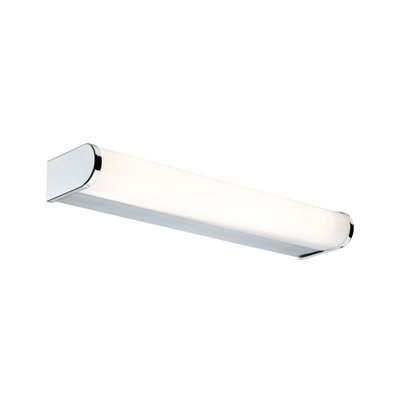 Moderne LED-Wandleuchte mit weißem Acrylschirm und chromfarbenem Metallrahmen für Innenbeleuchtung