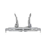 Silver metal mounting clip for LED recessed spotlights ensuring secure ceiling installation