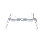 Silver metal mounting clip for LED recessed spotlights ensuring secure ceiling installation
