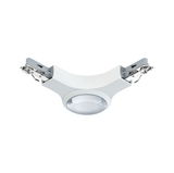 Witte kunststof plafondadapter met metalen klemmen voor LED-inbouwverlichting