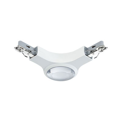 Witte kunststof plafondadapter met metalen klemmen voor LED-inbouwverlichting