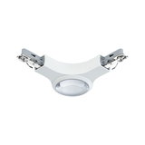 White plastic ceiling light adapter with metal clips for LED recessed lights