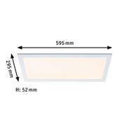 Plafonnier LED rectangulaire blanc de 595x295x52 mm pour un éclairage moderne