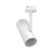 Moderner weißer LED-Spot aus Metall für Schienensysteme, ideal für Akzentbeleuchtung im Innenraum