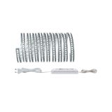 Flexible white LED strip light with power supply for modern indoor lighting and decoration