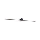 Black metal LED wall light with long slim bar, ideal for modern interior lighting solutions
