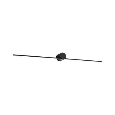 Black metal LED wall light with long slim bar, ideal for modern interior lighting solutions