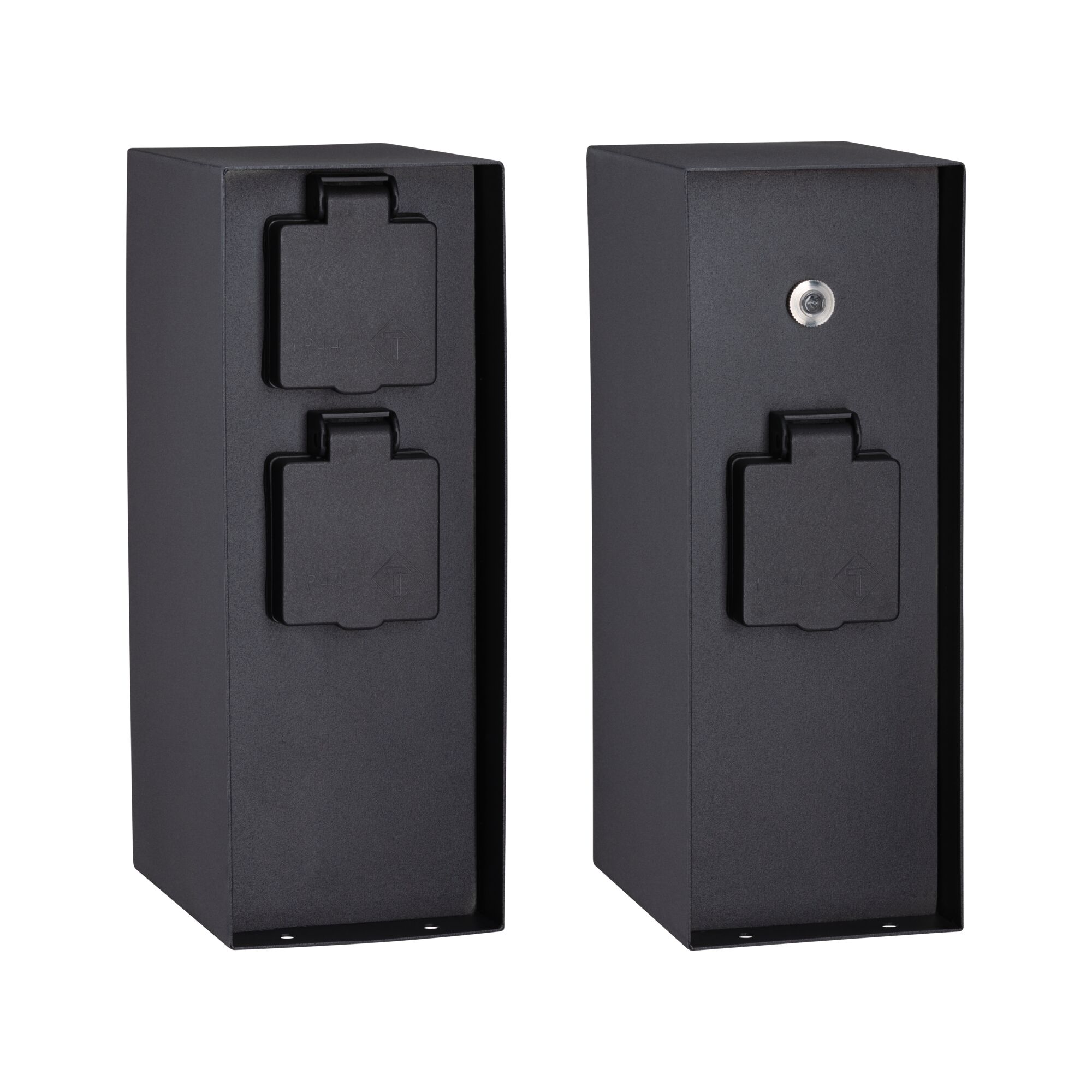 Socket column Rio Twilight switch IP44 Anthracite