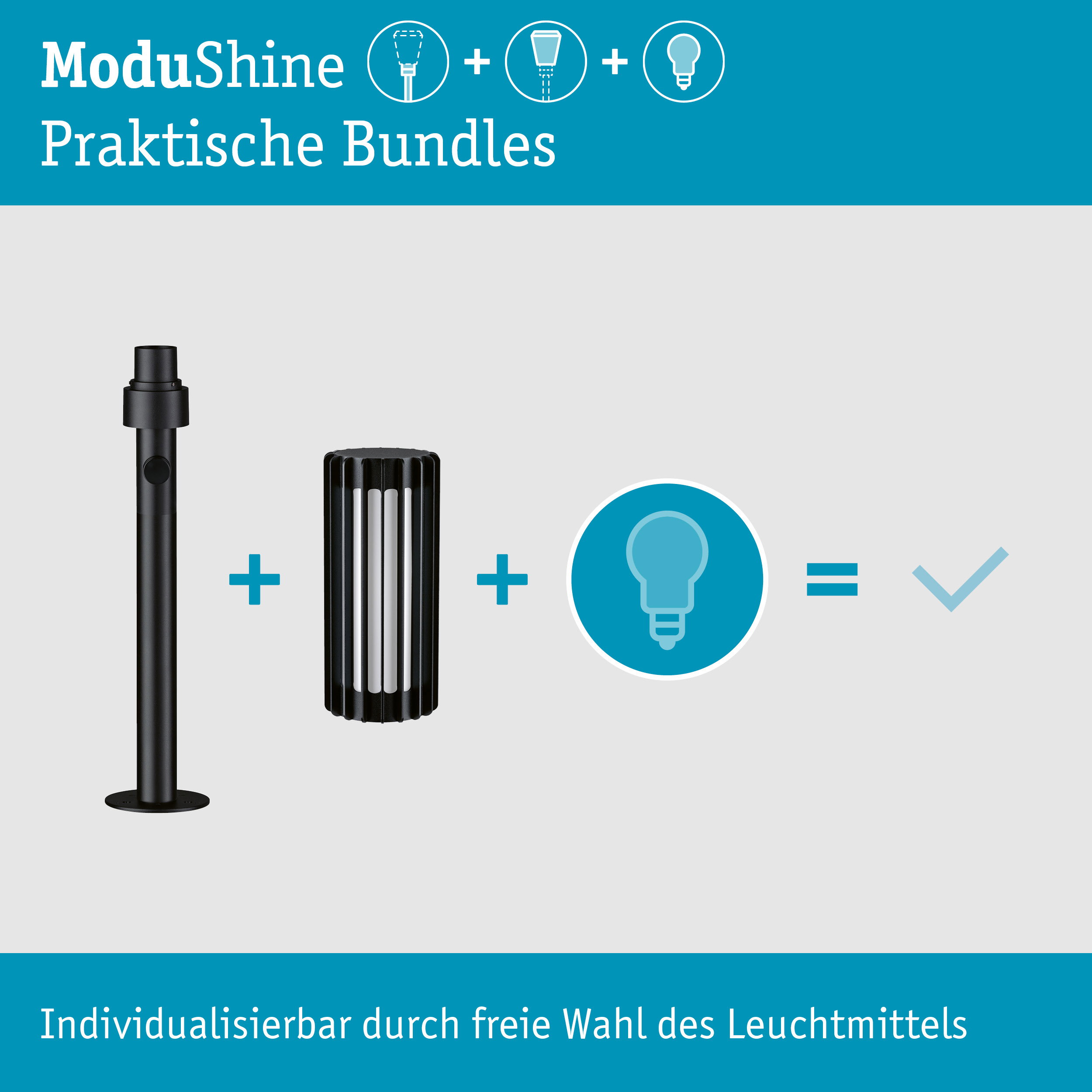 Set ModuShine Poller Ferina Klein ohne Sensor Anthrazit