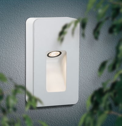 Moderne witte metalen wand-inbouwspot met warm wit LED-licht voor binnenverlichting