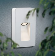 Modern white metal wall recessed spotlight with warm white LED light for indoor lighting