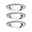 LED-inbouwlamp Nova Coin Set van 3 rond 84mm 50° 3x2,8W 3x505lm 230V 4000K Staal geborsteld