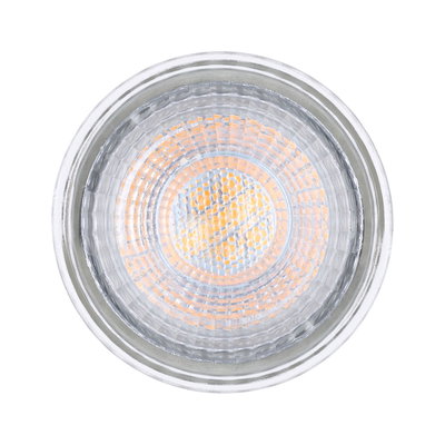 Runde LED-Leuchte mit transparentem Glas und warmweißem Licht für energiesparende Beleuchtung