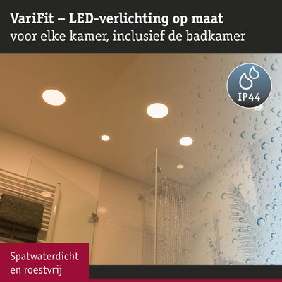 Witte LED inbouwspots voor badkamer met IP44, spatwaterdicht en roestvrij verlichtingsarmatuur