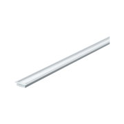 Long white LED recessed light in aluminium with diffuser cover for modern interior lighting