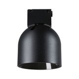 Spot noir en métal mat pour système sur rail, éclairage LED encastré moderne