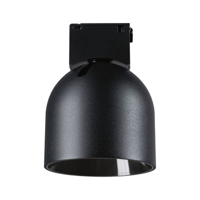 Spot noir en métal mat pour système sur rail, éclairage LED encastré moderne