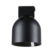 Black metal track spotlight with matte finish, modern LED recessed light for rail systems