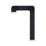 Lumière LED moderne en forme de L avec panneaux solaires noirs et cadre blanc pour éclairage économique