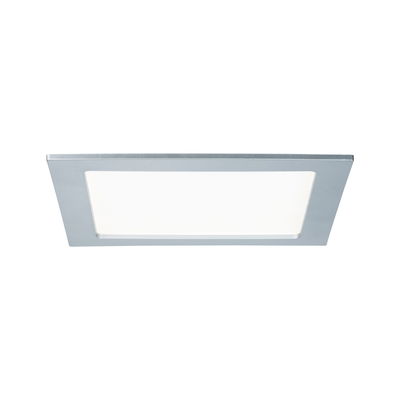 Rechteckige LED-Deckenleuchte mit silbernem Aluminiumrahmen und weißem Diffusor für moderne Beleuchtung