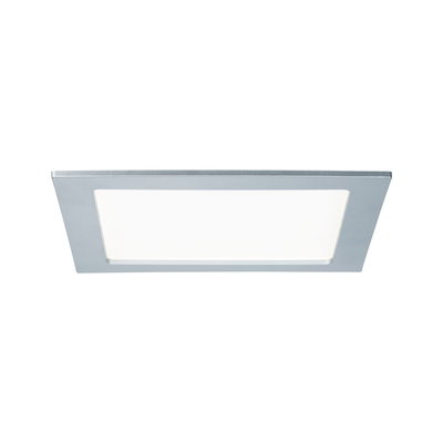 Rechthoekige LED-plafondlamp met zilverkleurige aluminiumrand en witte diffuser voor moderne verlichting