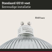 Standaard GU10 metalen voet in zilver voor eenvoudige installatie van LED-verlichting