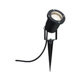Projecteur LED de jardin noir avec piquet en plastique pour éclairage extérieur et d'accentuation
