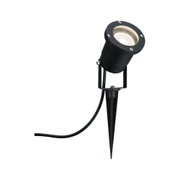 Zwarte LED-tuinschijnwerper met kunststof grondpen voor buiten- en accentverlichting