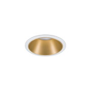 Ronde metalen inbouwspot in wit met gouden reflector voor moderne LED-verlichting