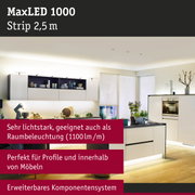 Moderne Küche mit MaxLED 1000 LED-Lichtleiste 2,5 m für helle Möbel- und Raumbeleuchtung