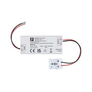 Witte LED dimmer controller 946.44 met rode en zwarte draden voor 48V DC verlichtingssystemen
