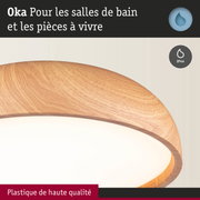 Plafonnier rond effet bois en plastique de haute qualité pour salles de bain et pièces à vivre