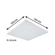 Weißes quadratisches LED-Panel mit 595x595 mm Abmessungen und 64 mm Höhe für Deckenbeleuchtung
