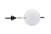 Weiße LED-Lampe mit schwarzem Kabel und abnehmbarem Stecker für moderne Beleuchtung