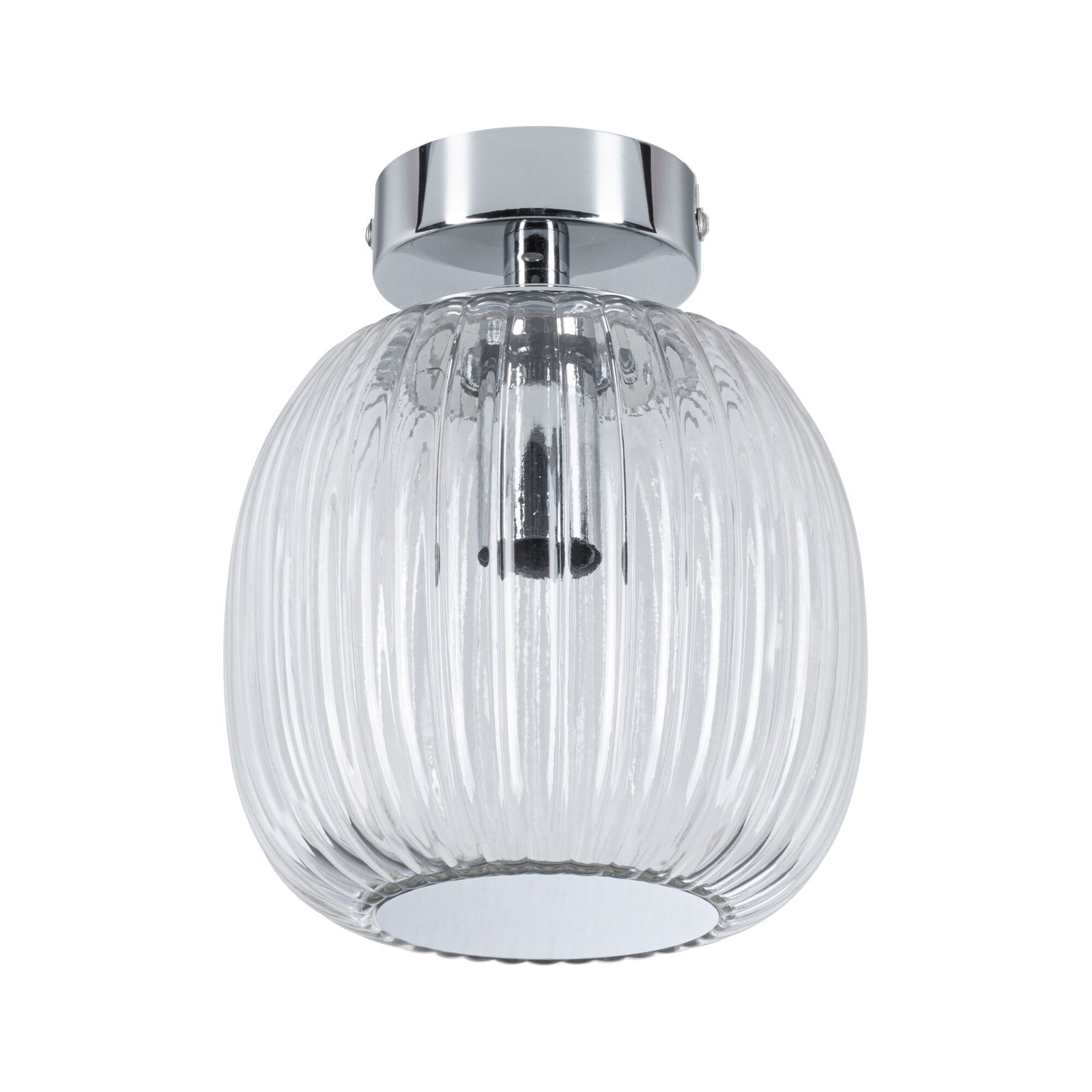 LED-plafondlamp Ruya IP44 E14 230V max. 20W dimbaar Glas/Chroom