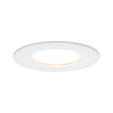 Rundes weißes LED-Einbaupanel aus Kunststoff mit warmweißem Licht für moderne Raumbeleuchtung