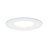 Round white LED recessed panel made of plastic with warm white light for modern room lighting