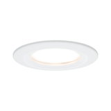 Round white LED recessed panel made of plastic with warm white light for modern room lighting