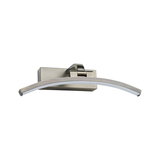 Curved LED wall light in brushed bronze metal for modern indoor lighting solutions