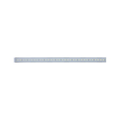 Long LED light strip with white LEDs and transparent casing for versatile lighting solutions