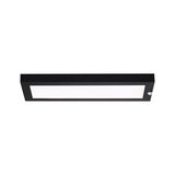 Rectangular black LED ceiling light with motion sensor for modern indoor lighting