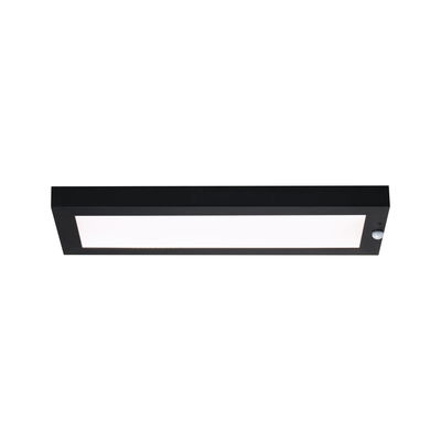 Rectangular black LED ceiling light with motion sensor for modern indoor lighting