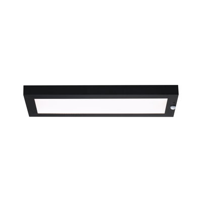Rectangular black LED ceiling light with motion sensor for modern indoor lighting