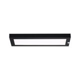 Rectangular black LED ceiling light with motion sensor for modern indoor lighting