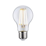 LED light bulb with clear glass and warm white light for energy-efficient lighting