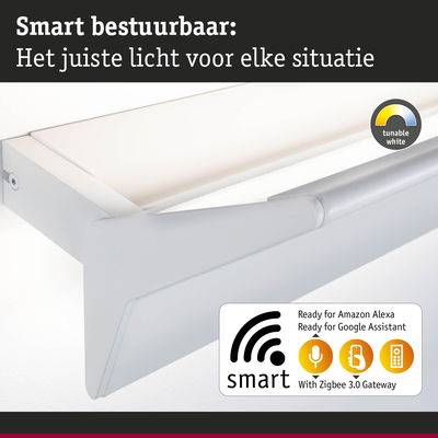 Slim bestuurbare witte LED-plafondlamp met aluminium frame en instelbaar wit licht voor thuis
