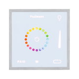 Commande murale LED blanche Paulmann avec anneau tactile coloré et curseur de luminosité pour éclairage