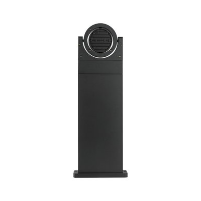 Zwarte aluminium buitenlamp met verstelbare ronde kop voor tuin- en buitenverlichting
