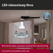LED-inbouwlamp 3-Step-Dim Nova Basisset zwenkbaar hoekig 84x84mm 50° GU10 3x6,5W 3x460lm 230V dimbaar 2700K Alu gedraaid