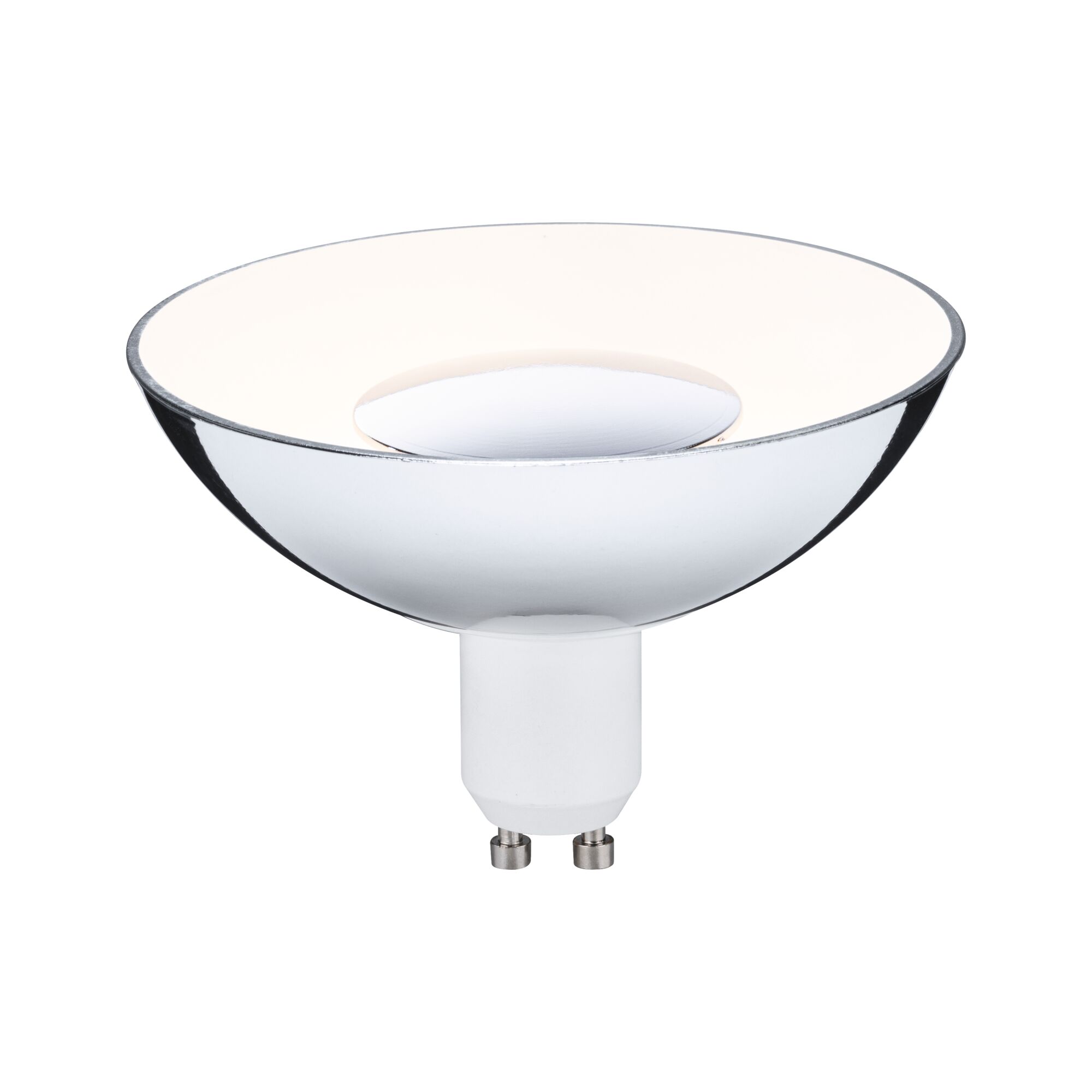 Reflecterende GU10 LED-lamp met zilveren afwerking voor energiezuinige verlichting
